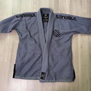 Sanabul Gray Black A1 Jiu Jitsu Martial Arts Top Jacket